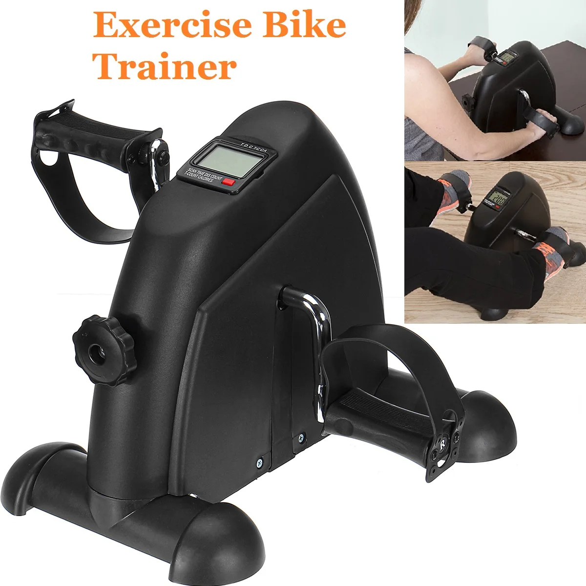 Mini Pedal Exercise Bike Trainer LCD Display Indoor Cycling Bikes Stepper Arm/Leg Physical Therapy Home Gym Fitness Equipment