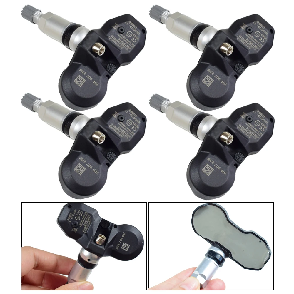 4Pcs Tire Pressure Monitoring System (TPMS) Sensor 7PP907275F 7PP907275 433Mhz For Audi A4 A6 A8 Q7 R8 Volkswagen 7PP907275D | Автомобили