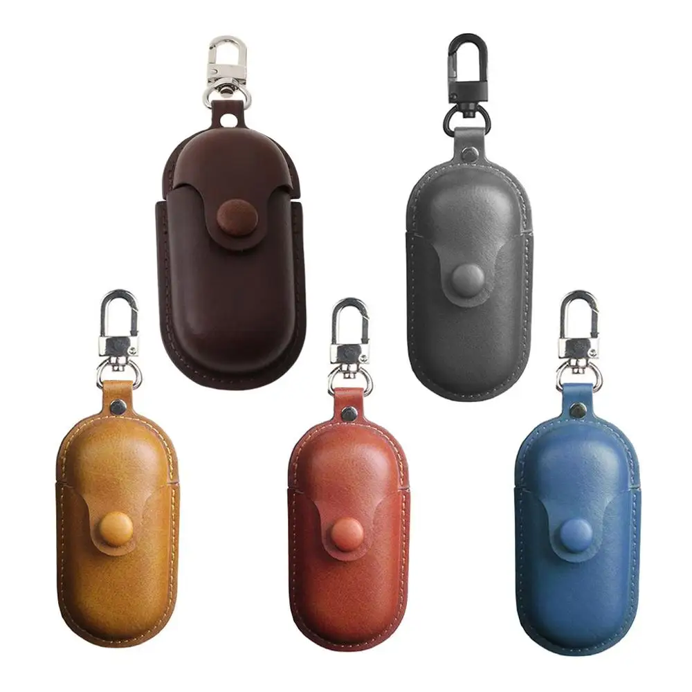 Кожаный чехол для наушников защитный с брелоком Huawei Freebuds 3i беспроводная зарядная