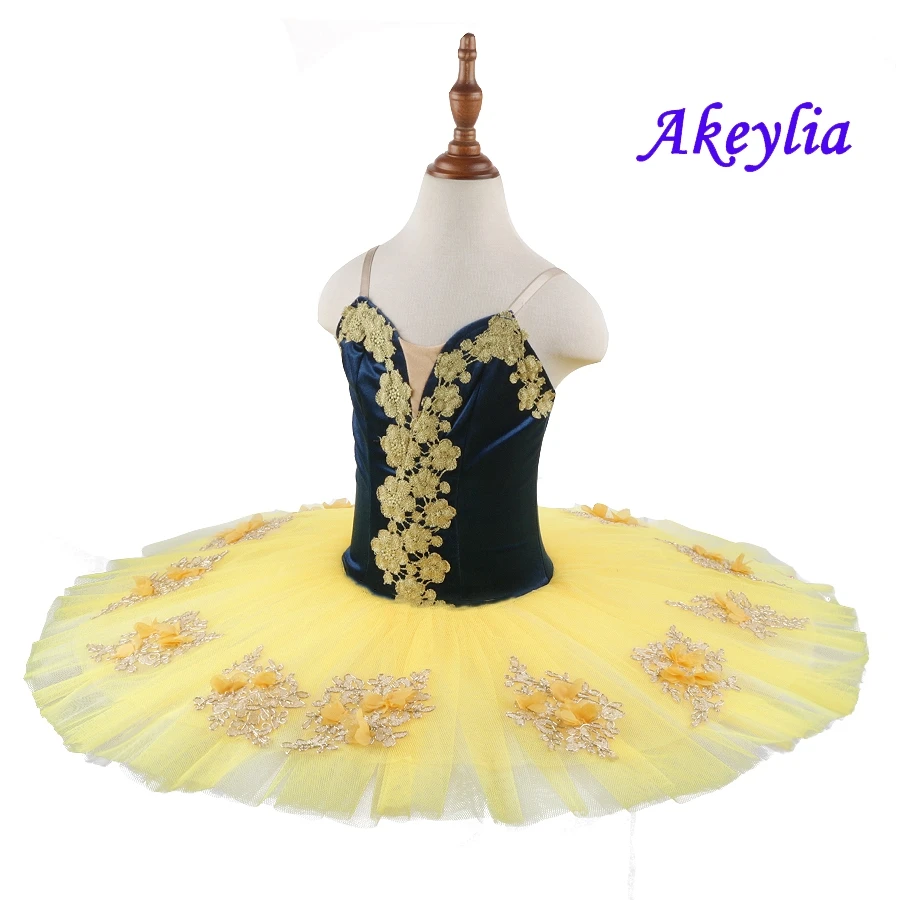 Детская синяя желтая балетная пачка для выступлений Цветочная фея взрослых