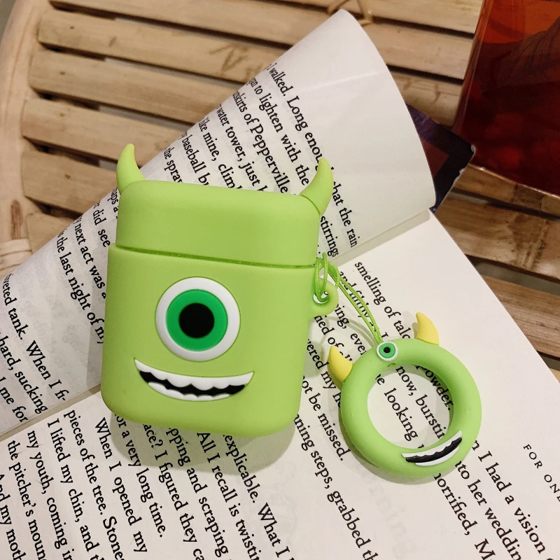 Милый 3D мультяшных персонажей Ститч Минни Дамбо для airpod чехол Беспроводной Bluetooth наушники мягкий силиконовый Майк Салли чехол coque - Цвет: 2