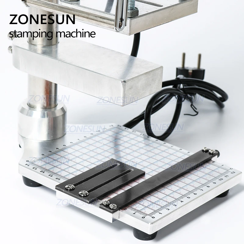 ZONESUN ручная Бронзирующая машина для горячего тиснения фольгой с рабочим столом