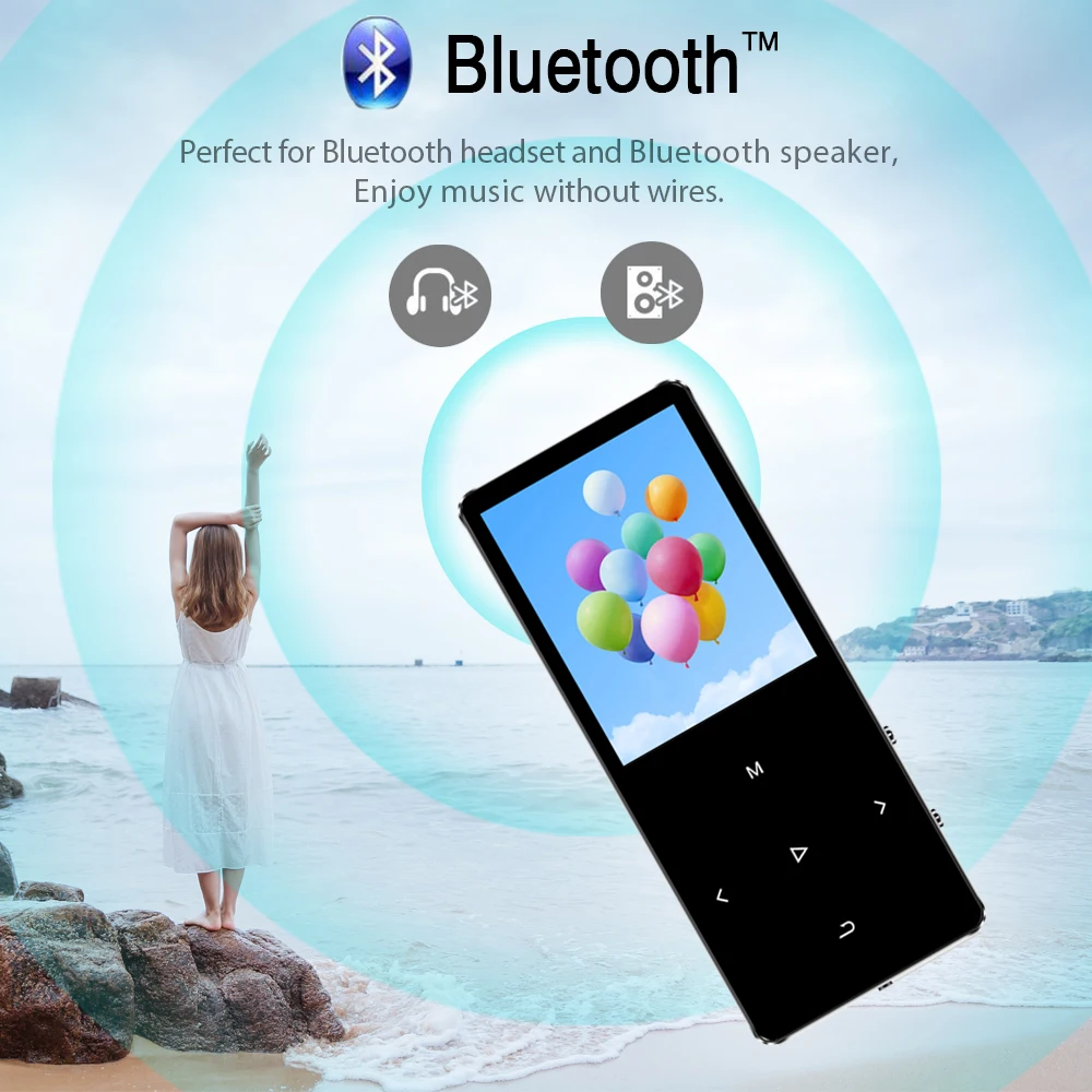 Mp3-плеер с Bluetooth-динамиком сенсорная клавиша встроенный 8 ГБ 16 32 40 Hi-Fi