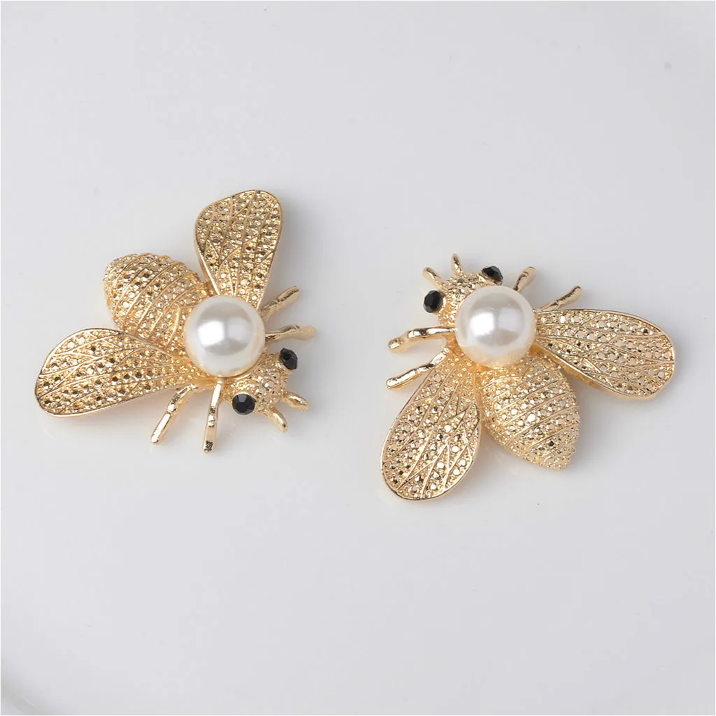 5 шт. кнопка в форме пчелы с плоским основанием для скрапбукинга аксессуары