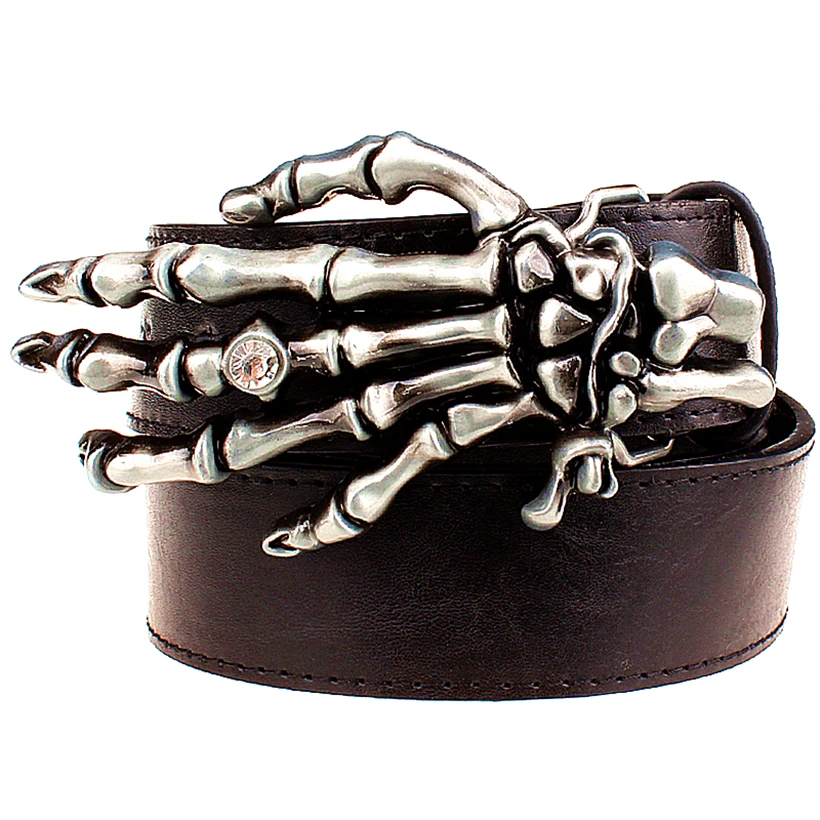 

Ремень с металлической пряжкой для мужчин и женщин, декоративный пояс в стиле панк, с инкрустацией лапы, с изображением черепа, призрака, в с...