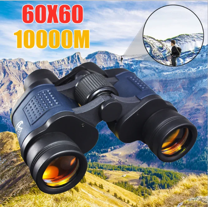 

Детский бинокль 60X60, Hd 10000 м, фиксированный зум, мощный, для отдыха на природе, охоты, Lll, ночного видения
