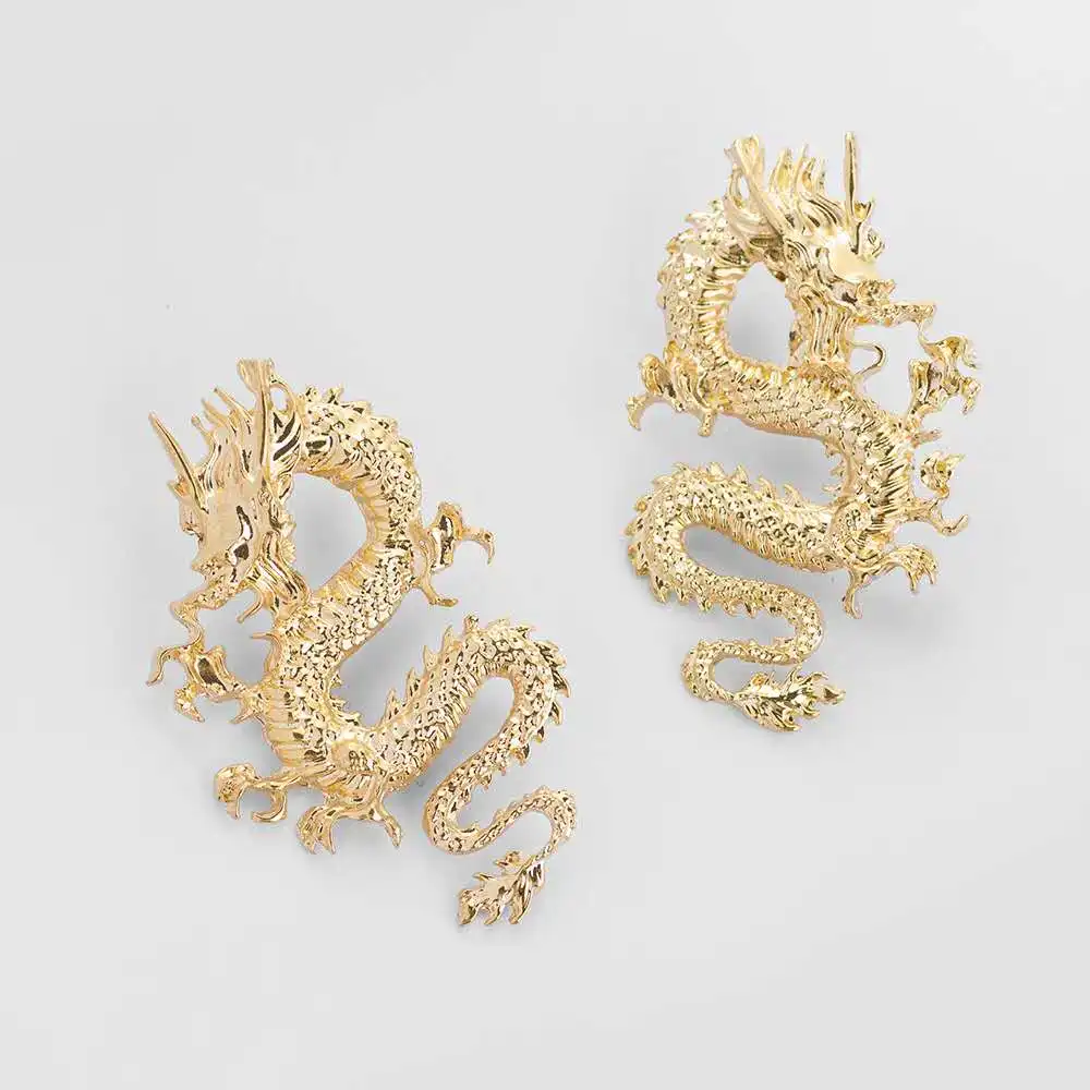 

Female Unusual Earring Dragon Long Earrings For Women Personality Unique Temperament Jewelry Party Gift For Friends