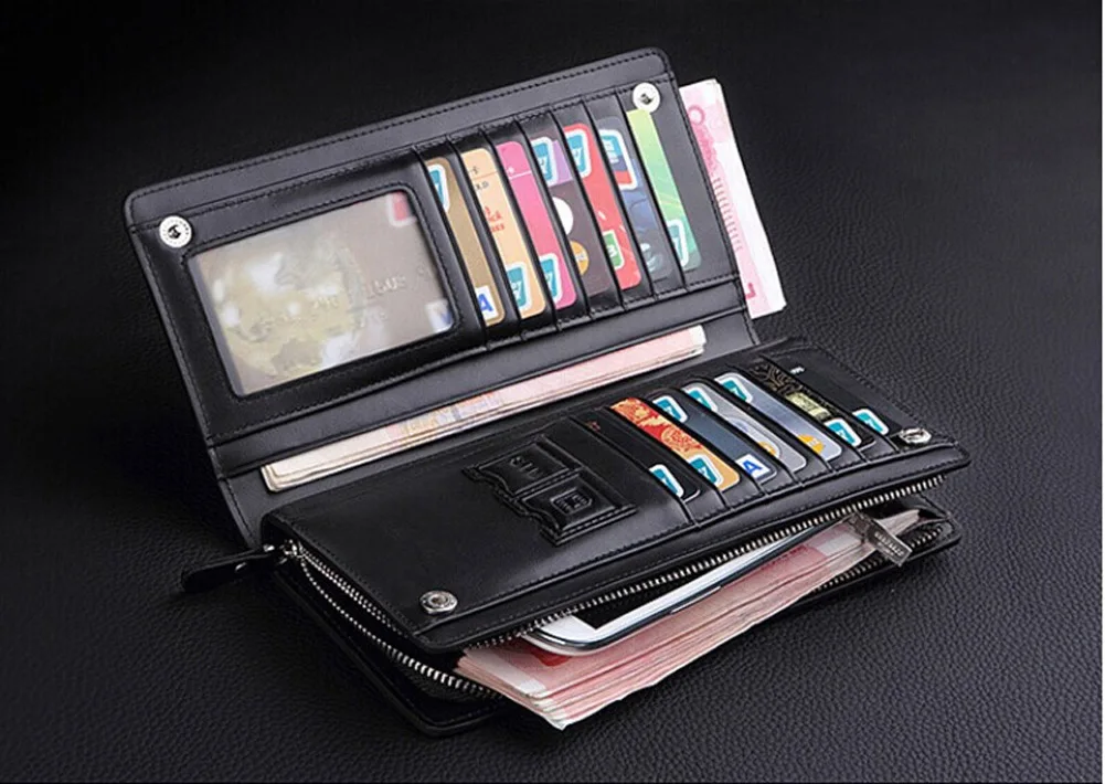 Newly Men's Wallets Multi-function Large Capacity Zipper PU Leather Handbag Wallet Purse DOD886 | Багаж и сумки