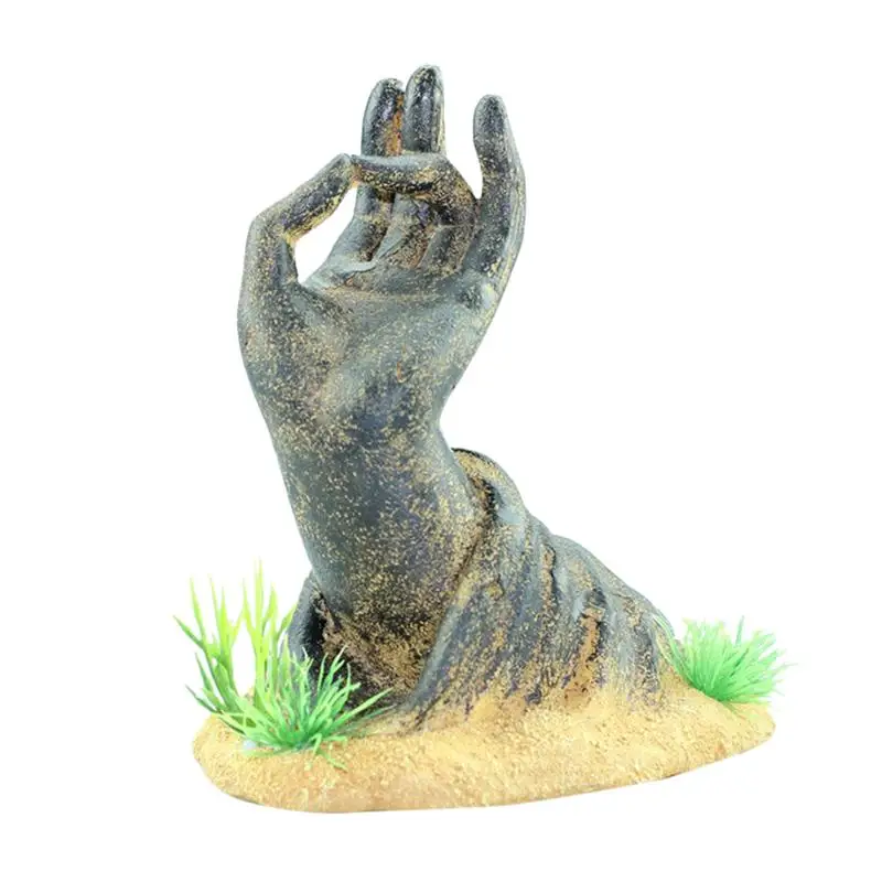 1 шт. орнамент Искусственный Будда ручной Отдых смолы практический скрытый дом