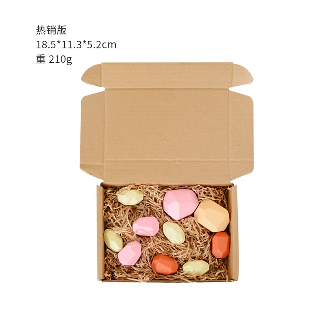 

HOT Wooden Rainbow Stone Jenga Building Block Educational Toys Nordic Style Stacking Game Children's Toys Balance Wooden Toy