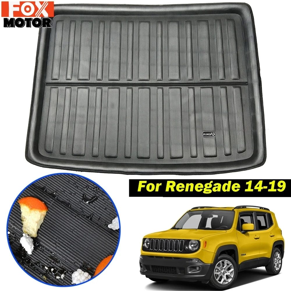 

Для Jeep Renegade 2014 2015 2016 2017 2018 2019 с учетом заднего багажника лайнер грузовой пол коврик лоток протектор коврик для собаки