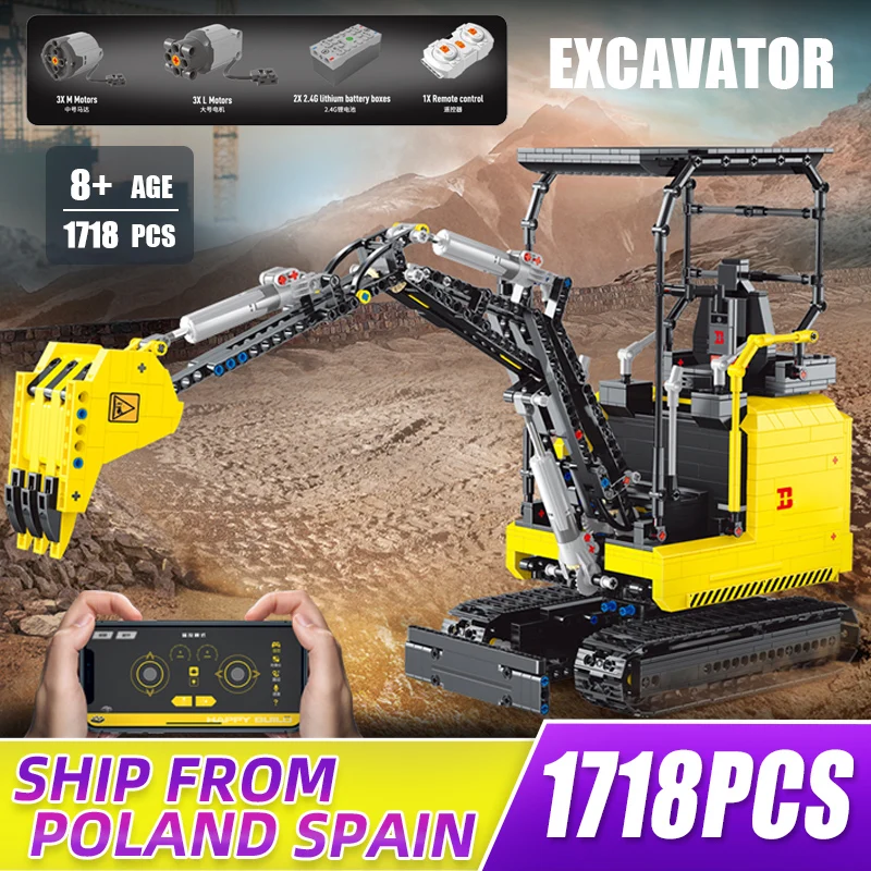 

Yeshin High-Tech Car APP Remote Control Truck Excavator Building Block Brick Engineering Motorized Kids Toys Christmas Gifts