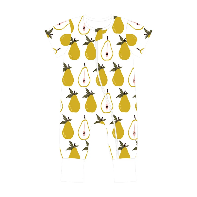 

Baby romper romper organic cotton zipper thin baby short-sleeved long-climb spring and autumn summer newborn jumpsuit 2021