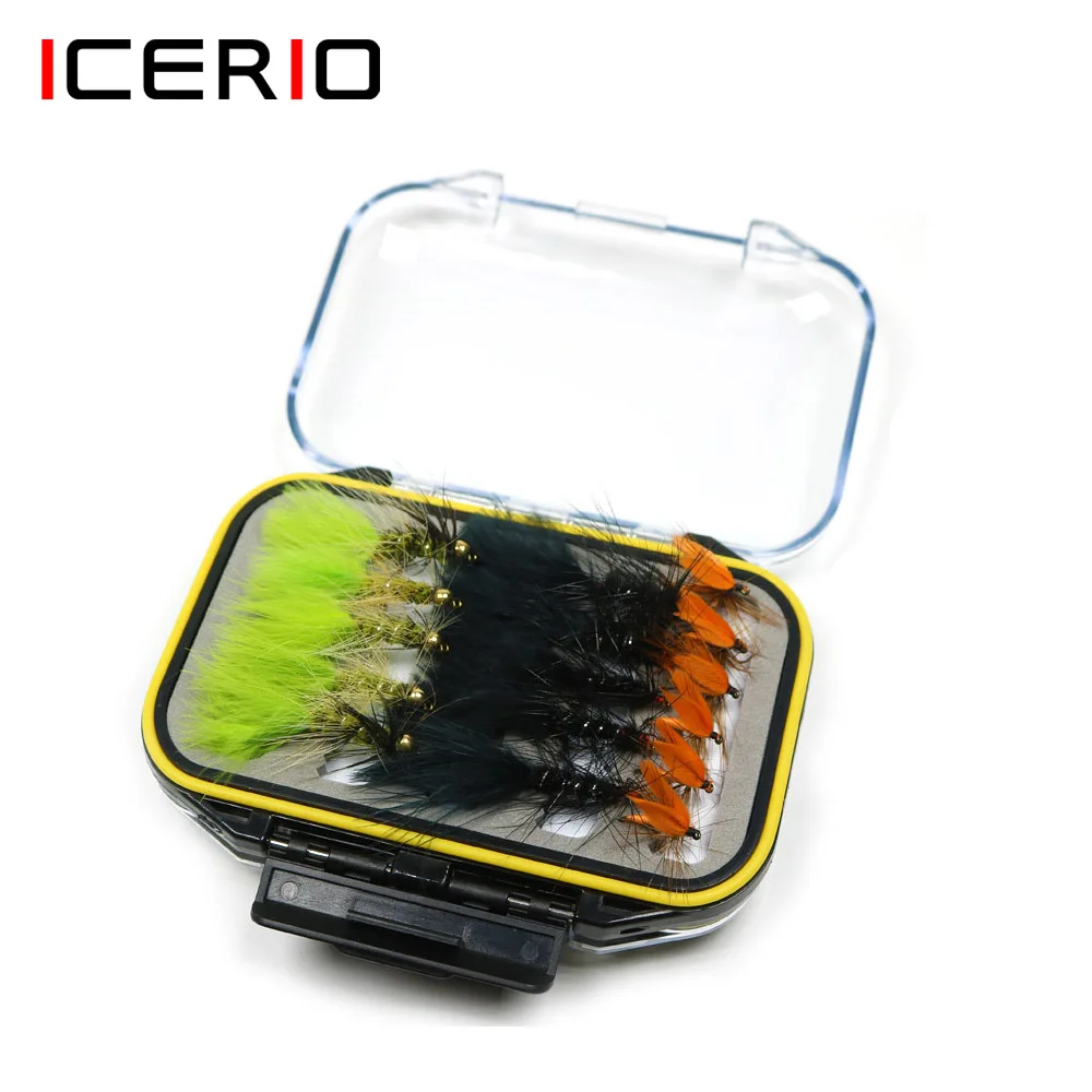 

[32pcs/Set] Fly Flies Box Bead Head Wooly Bugger Streamer Fly Trout Fishing Lure Baits