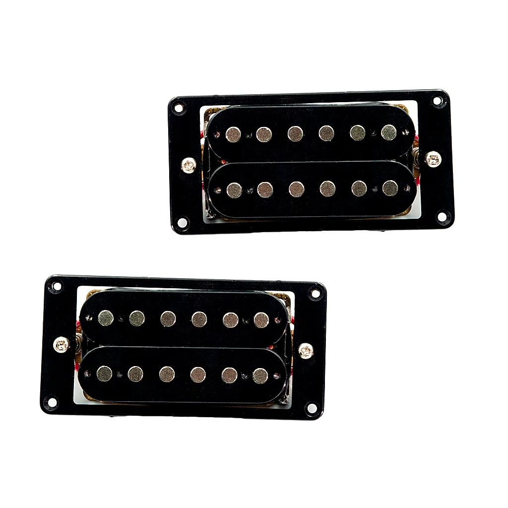 naomi 1 set 2pcs schwarz humbucker doppel coil elektrische gitarre pickups 5052mm wrahmen schraube gitarre pickup neue free global shipping