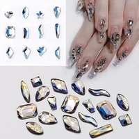 nail art rhinestone moonlight stone mixed shape flat back shiny diy 3d trendy fingernail accesories 12 styles