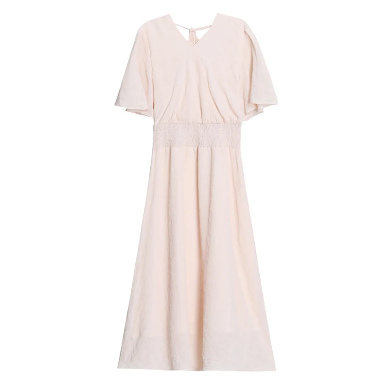 

Runway 2021 Dress Midi Summer Women Dresses Pure Color Casual Vacation Korean Elegant Dresses Women Party Night Fashion Clothes