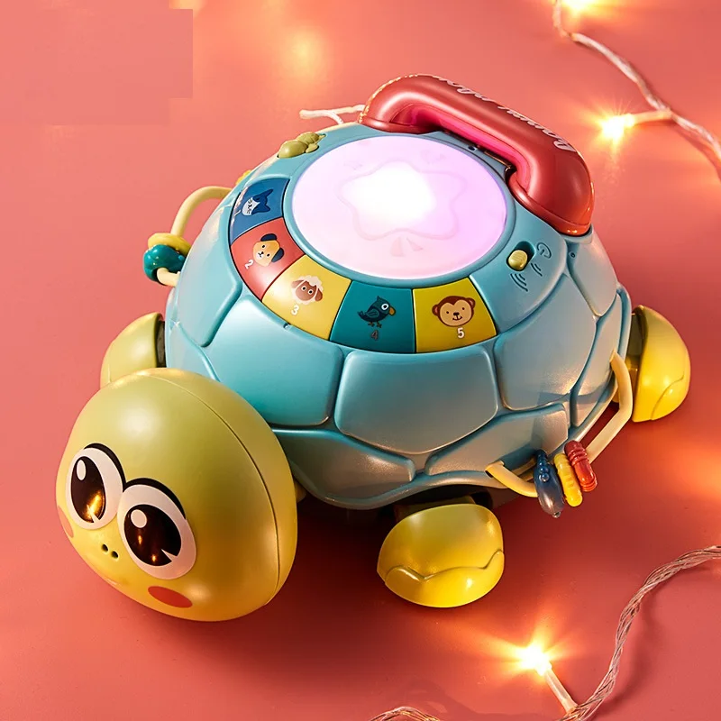 

Baby Learning To Crawl Toys Baby Guide Crawling Dolls Electric Tortoise Telephones Crawling Children Electronic Pets Sound Toys
