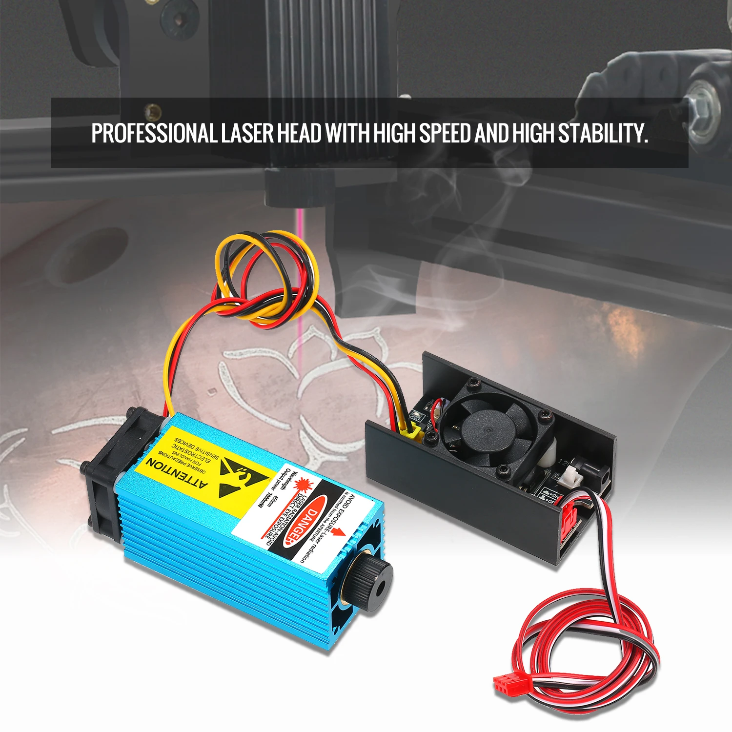 Аксессуар для гравировки 7/15 Вт 450 нм 12 В 2 а сине-фиолетовый светильник лазерная