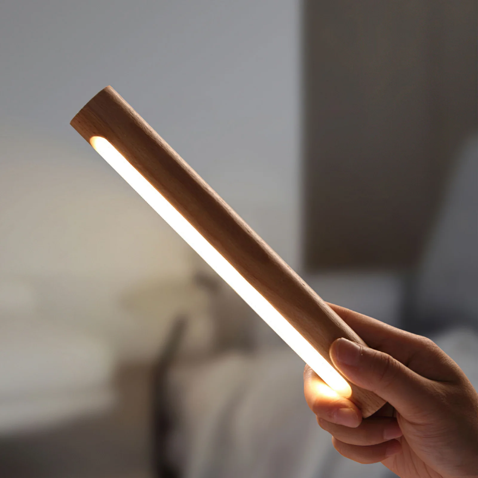 

Wooden Wall Lamp 360 Degree Rotatable Wall Lamp With Magnetic Attachment Smooth Dimming Hanging Wall Light For Home Cafe