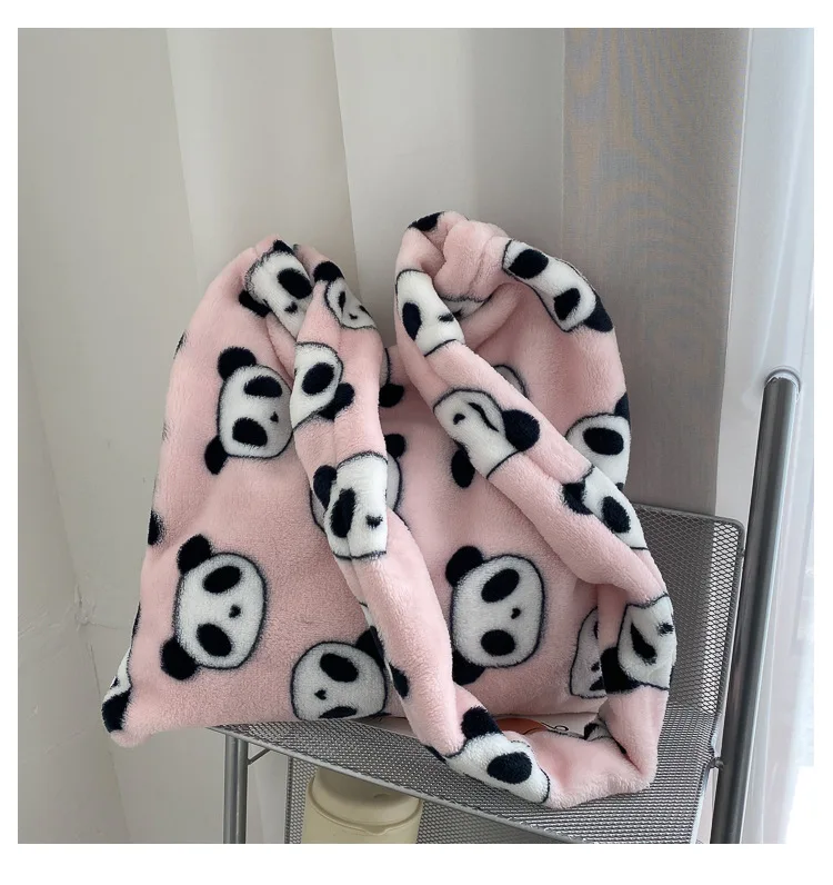

Simple Design Animal Prints Women Shoulder Bag Casual Large Capacity Ladies Tote Handbags Fashion Female Plush Crossbody Bags