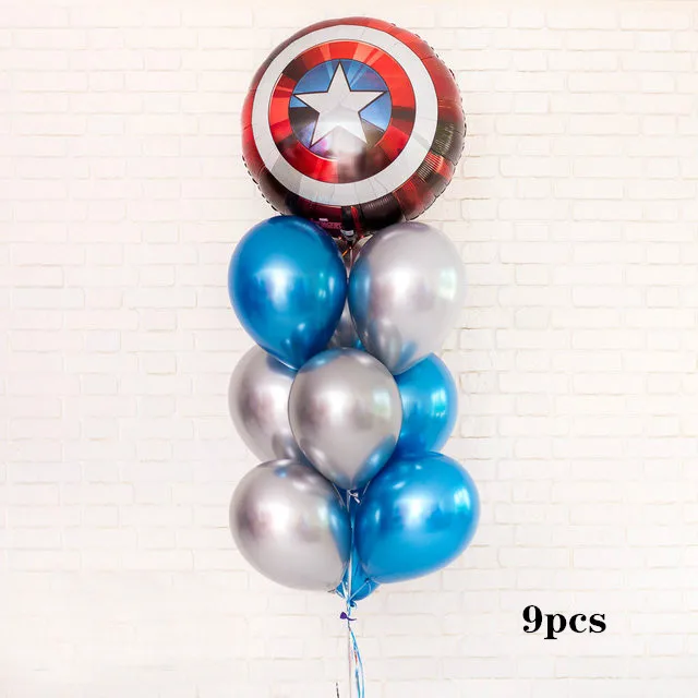 9pcs 12 шт./лот латексные шары Национальный день США Патриот американская звезда шары вечерние украшения на день рождения воздушные шары - Цвет: 9pcs