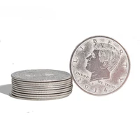 5 pcs super thin palming coins half dollar version magic tricks appearingvanishing coin magia accessories gimmick props