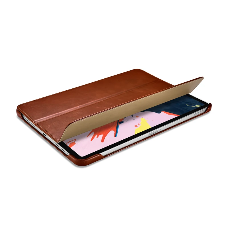 Чехол для iPad Pro 11 2018 2020 тонкий книжка из натуральной кожи с подставкой бизнеса