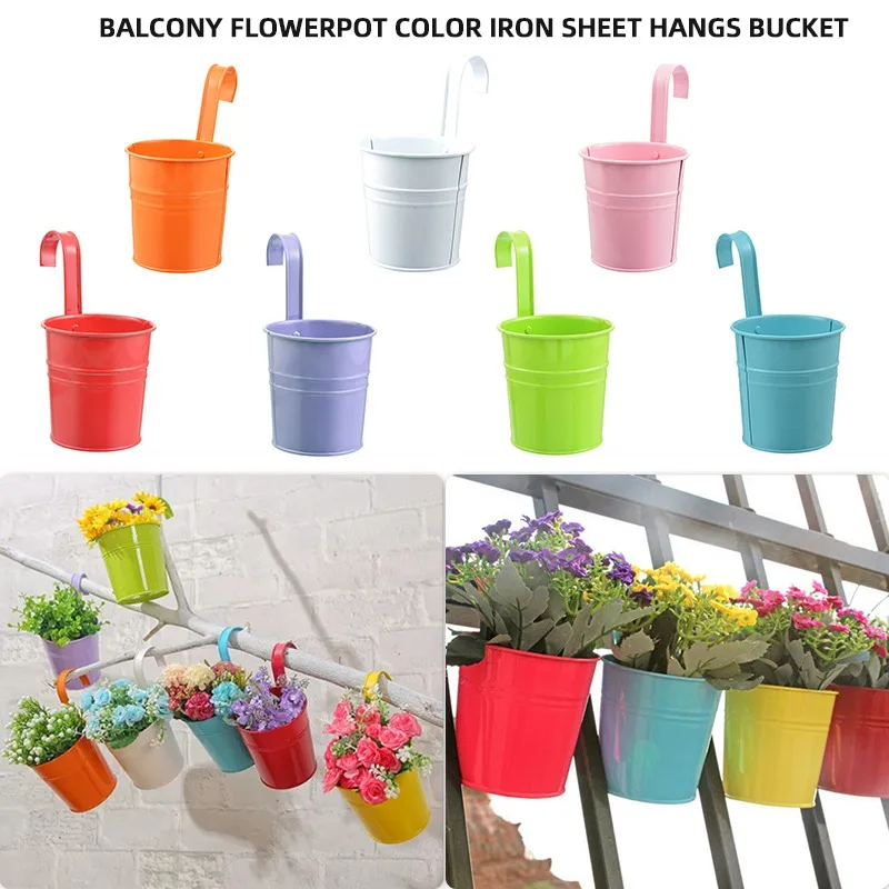 1 шт. настенный цветочные горшки петаллические заборы для железные садовые