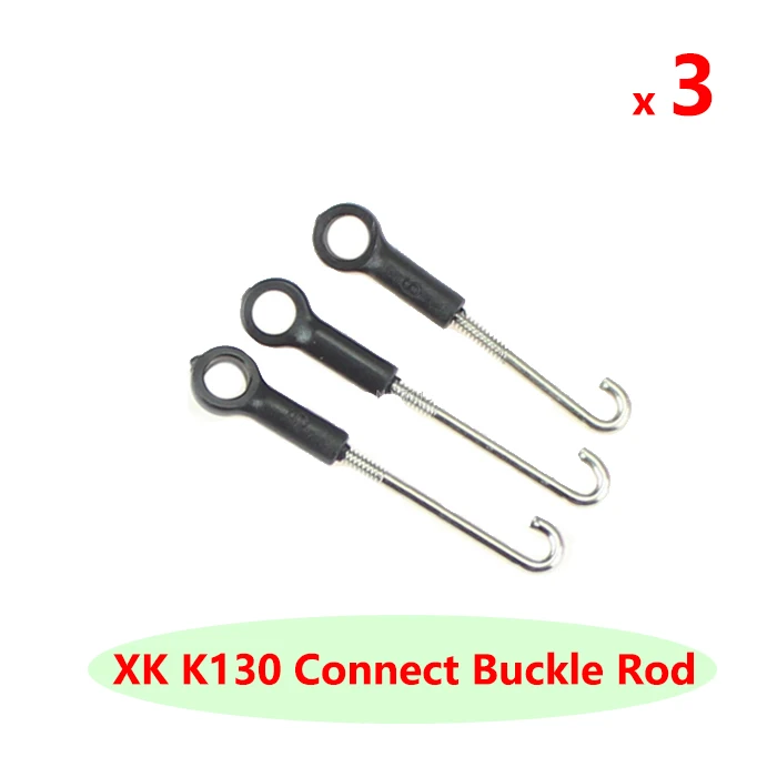 

3Set(9PCS) XK K130 2.4G 6CH Brushless RC Helicopter Parts Lower Connect Buckle Rod Linkage Parts Set K130.0023