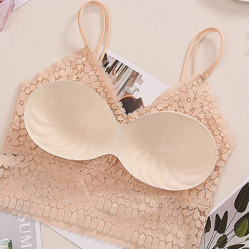Женские кружевные топы с мягкой обмоткой Топ Bralette женские бюстгальтеры бандо