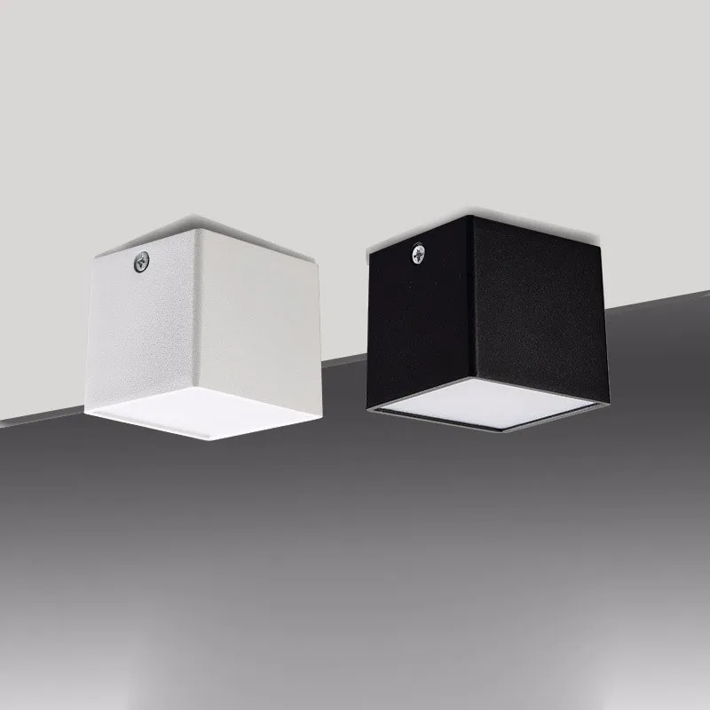 저렴한 벽 장착 8W LED 미니 통 밝기 조절 COB 천장 스포트 라이트, AC 110V-240V 홈 바 룸 고정 장치 블랙 화이트