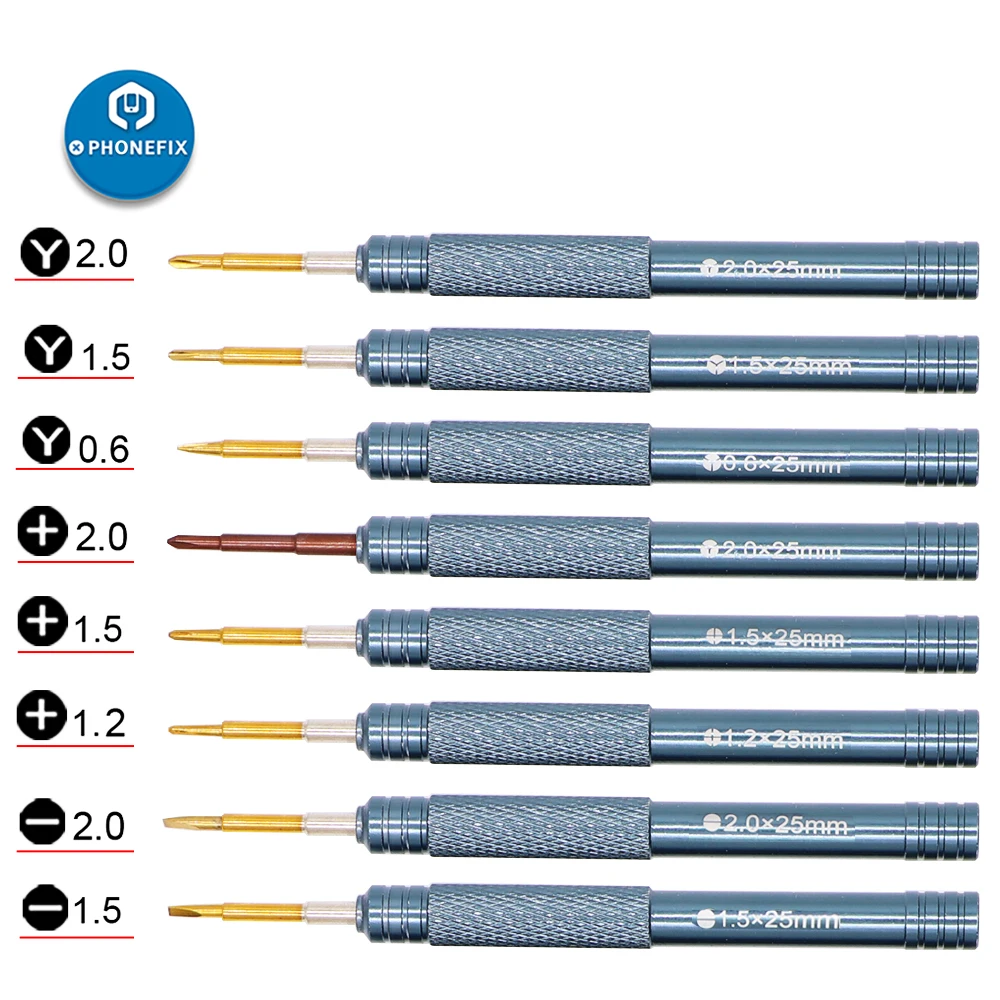 

High-Precision Screwdriver 0.8 1.2 Pentalobe T2 T3 T4 T5 T6 Y 2.0 1.5 0.6 1.2 Phillips Sloted for iPhone Samsung Repair Screw