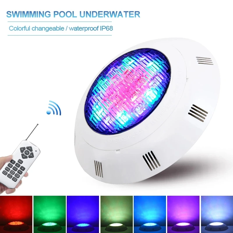 IP68 Wasserdichte LED Schwimmen Pool Lichter Wand-Montiert Unterwasser Lichter Farbwechsel RGB Lampe Piscina Lampe 12V Fernbedienung control