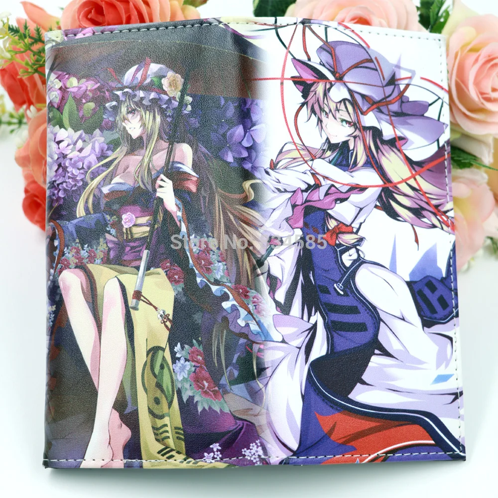 Аниме Кошелек из искусственной кожи TouHou Project с внутренним карманом на молнии