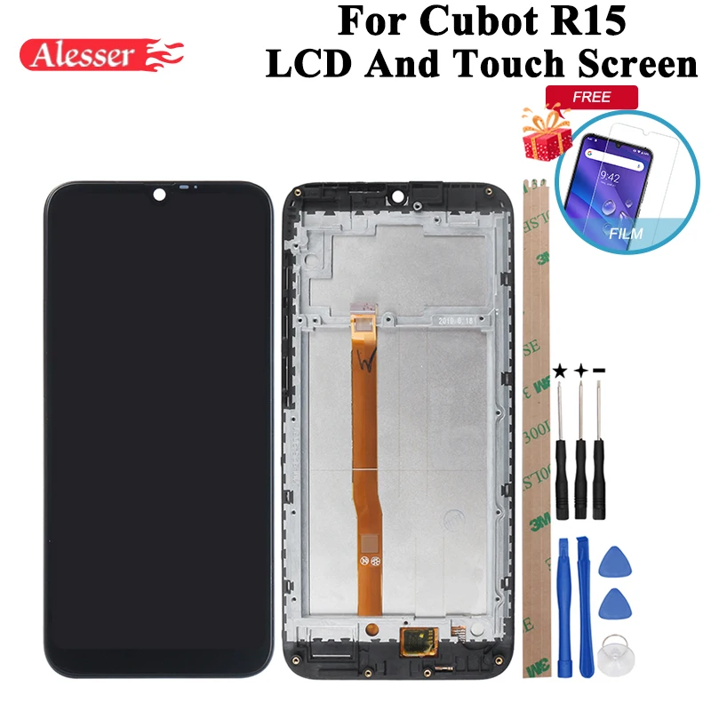 Alesser для Cubot R15 ЖК-дисплей и сенсорный экран 6 26 &quotзапасные части в сборе с рамкой +