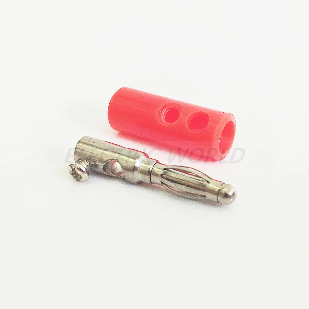 Metal banana clip connector Screw Gold Plate Plugs wire Connectors 4mm in stock Black Red plug socket Crocodile clips | Обустройство
