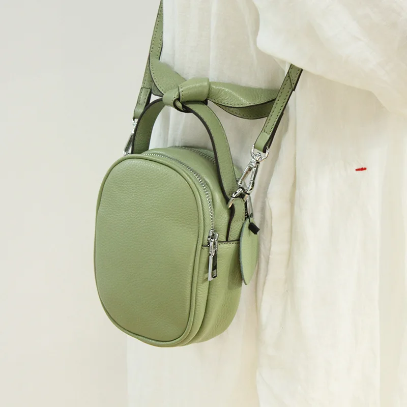 

Genuine Leather Cross Body Bag Women Casual Shell Cow Leather Woman's Handbag Girl Ladies Solid Shoulder Messenger Bags Clutch