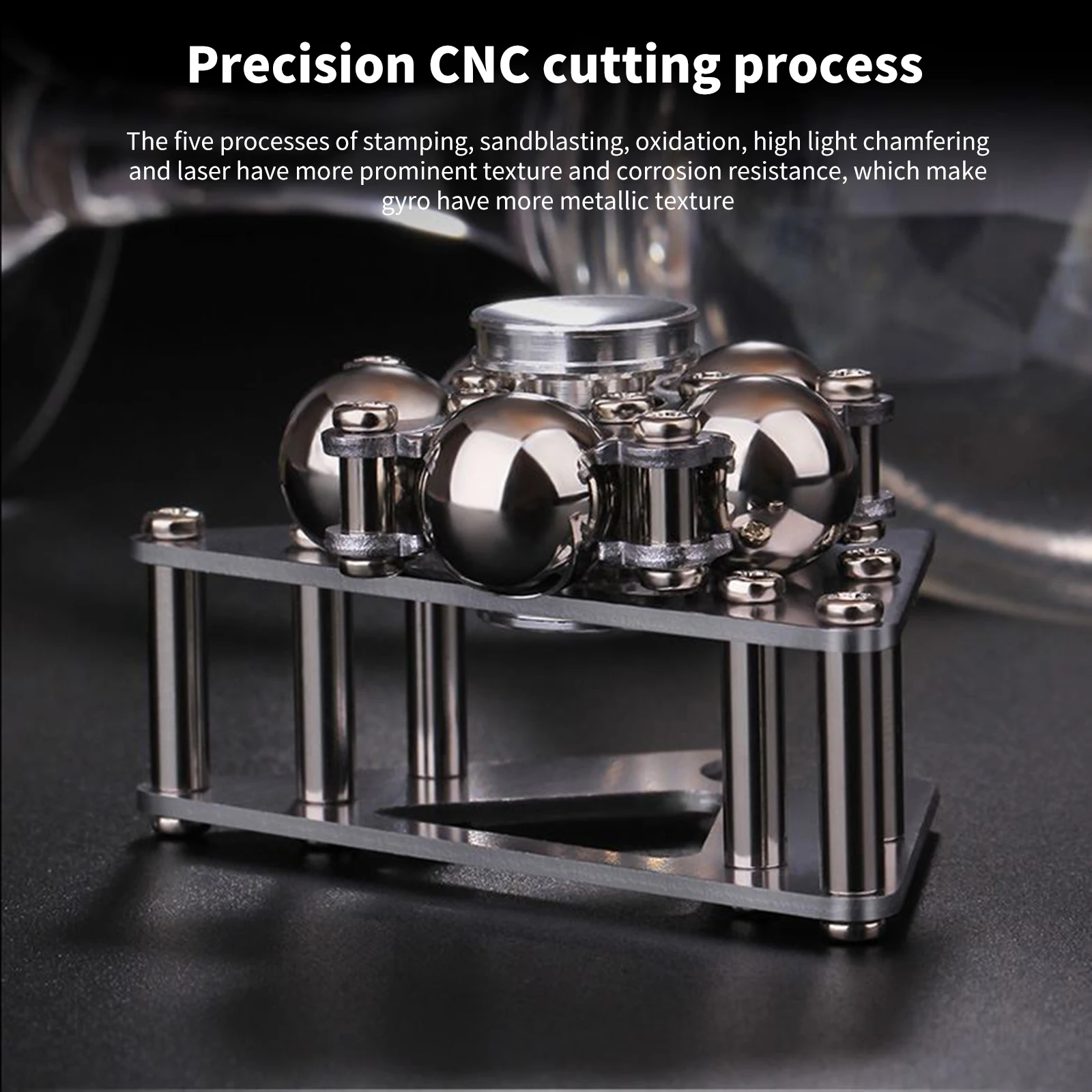 

Ferris Wheel Finger Rotation Aluminum Alloy Fingertip Top EDC Adult Toys Decompression Toy Office Black Technology Fidget Toys