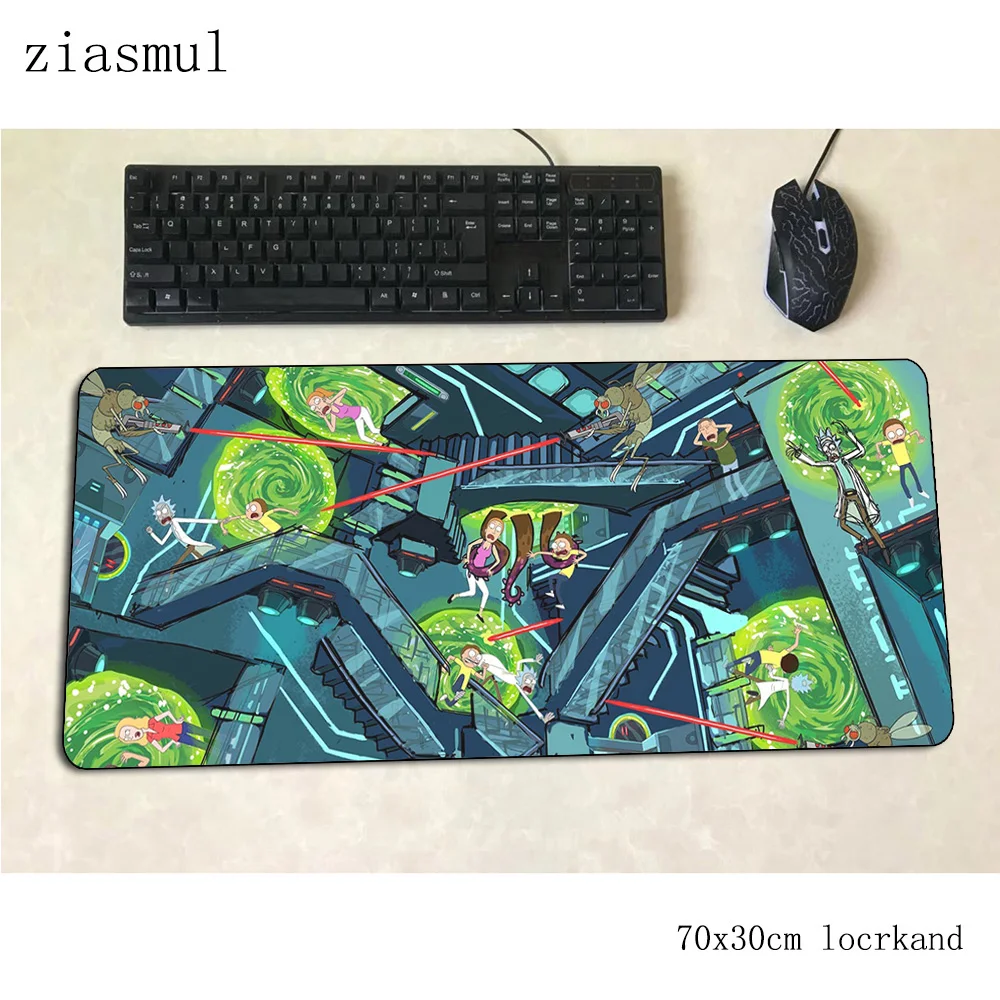 Коврик для мыши Рик и Морти, 70x30 см, игровой коврик для мыши, аниме, офисный коврик, Настольный коврик, Новое поступление, коврик для мыши, игры, pc gamer, коврики