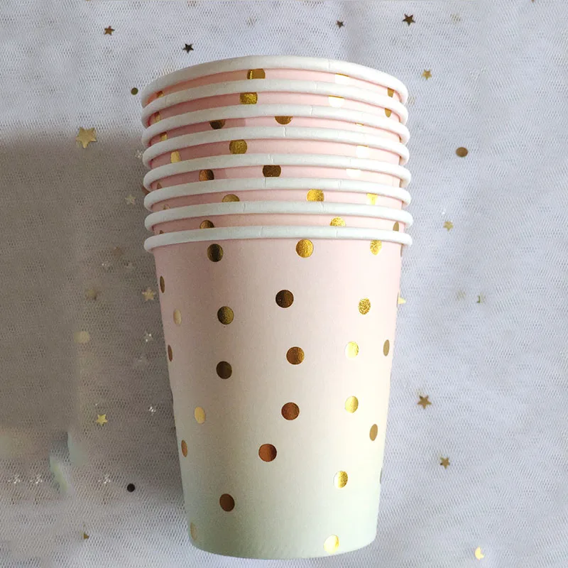 8 шт. Радужная фольга золотые точки единорог украшение для вечеринки блюдо торта