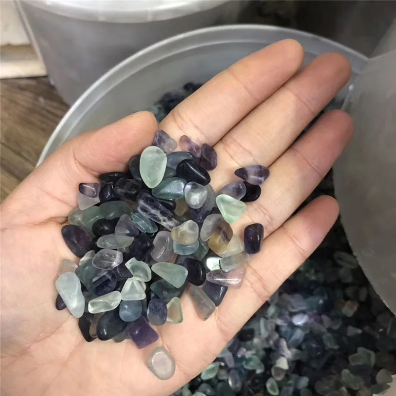 

100g Natural Colored fluorite Gravel Fish Tank Crystal Decoration Crystal Stone Healing For Chakra Healing Fengshui Decortion