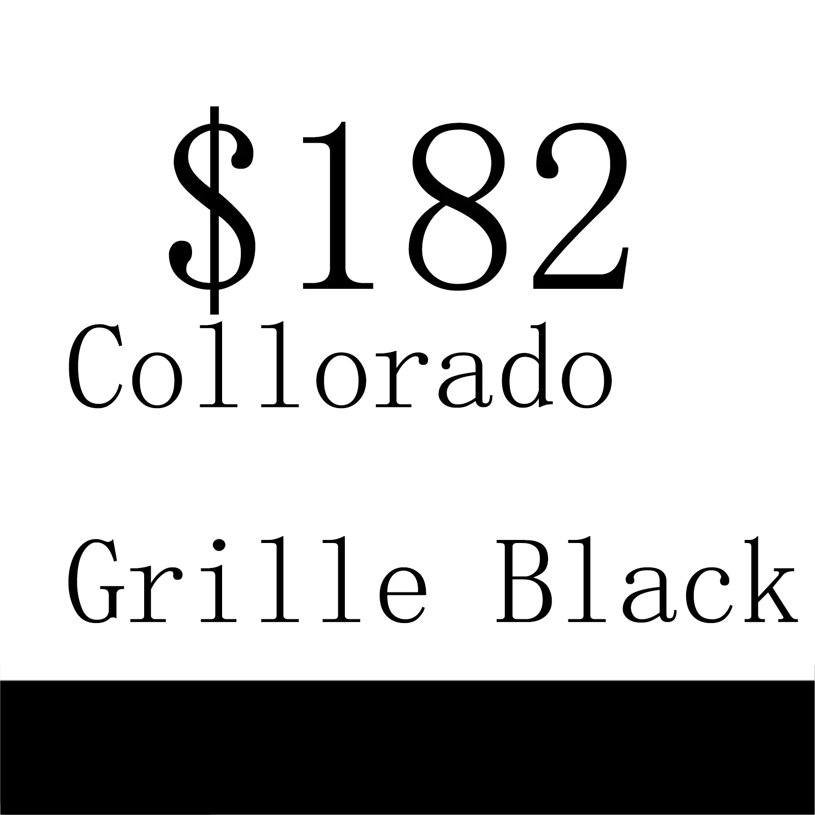 Доставка для Colorado Black с буквами| |