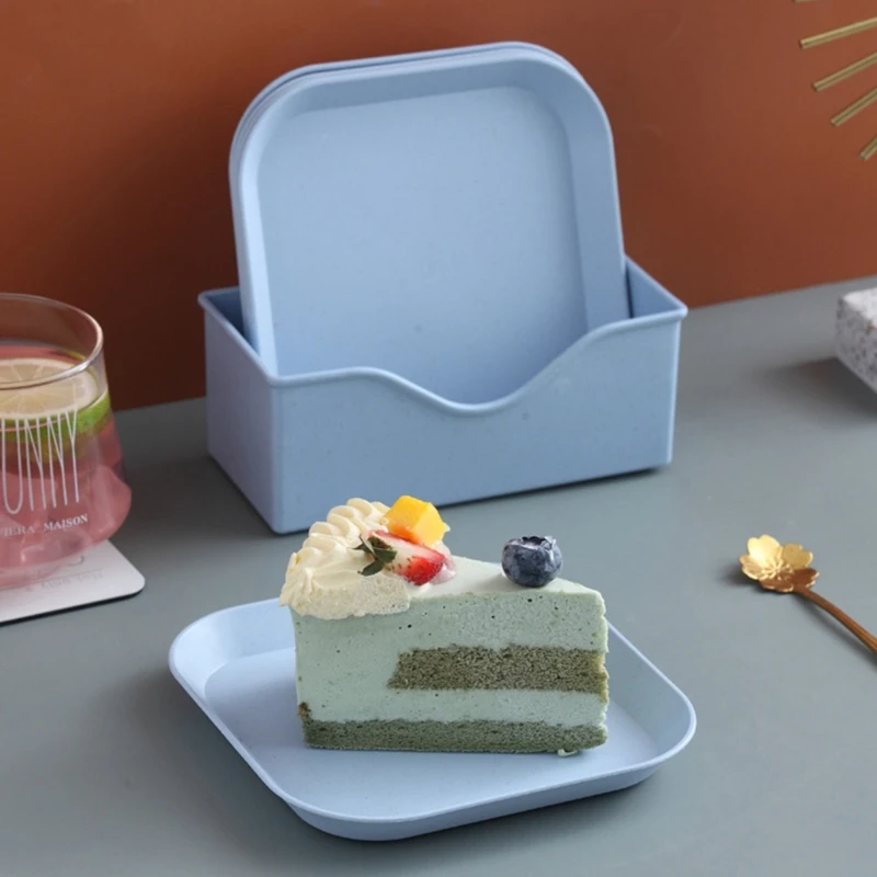 7 шт. квадратные тарелки из пшеничной соломы миски для макаронных изделий салаты