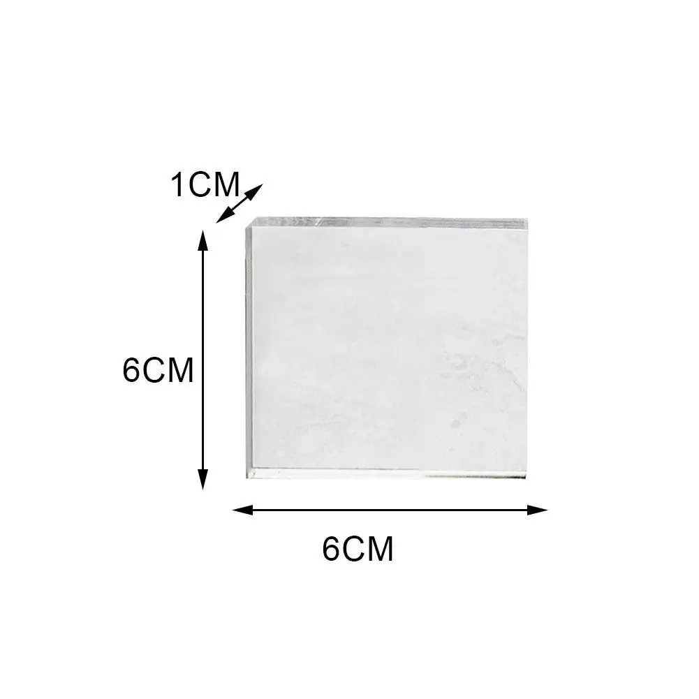 

Transparent Acrylic Stamp Block Stamp Backplane Rectangular Processing Color DIY Scrapbook Tool Block Shape Stamp J2Y7