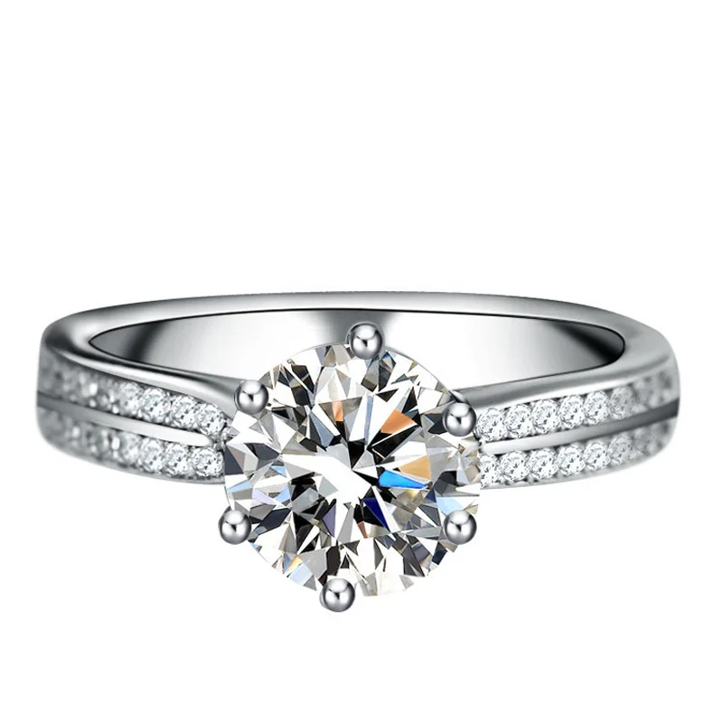 

Natural White 1.5 Carat Diamond Jewelry Bizuteria S925 Sterling Silver Ring for Women Anillos De Bizuteria Silver 925 Jewelry