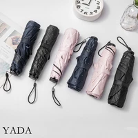yada 2021 ins new fashion puredot point 3 folding umbrella rain uv umbrella for women men windproof manual umbrellas ys200218