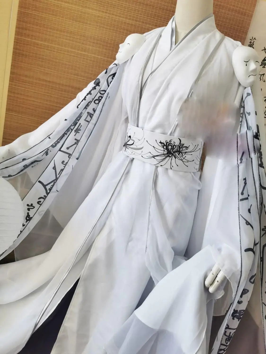 2 Designs White Black Two Ghost Officers Male Emperer Costume Hanfu cos Prince of Wu Yong JunWu Cosplay