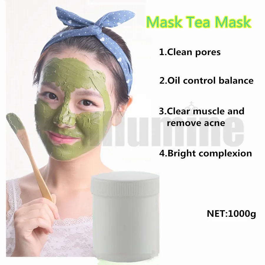 Matcha Green Tea Mask 1000g Mud Firming Skin Pores Oil Control Natural Skin Care Beatuty Salon Equipment