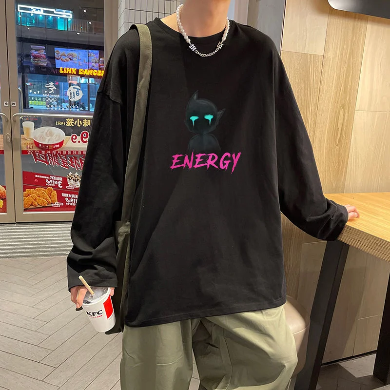 

PR Long Sleeve T-Shirt Men's Streetwear Casual Tees Male 3XL Oversized O Neck Pullovers Man Fashion Harajuku Tops Men Clothing
